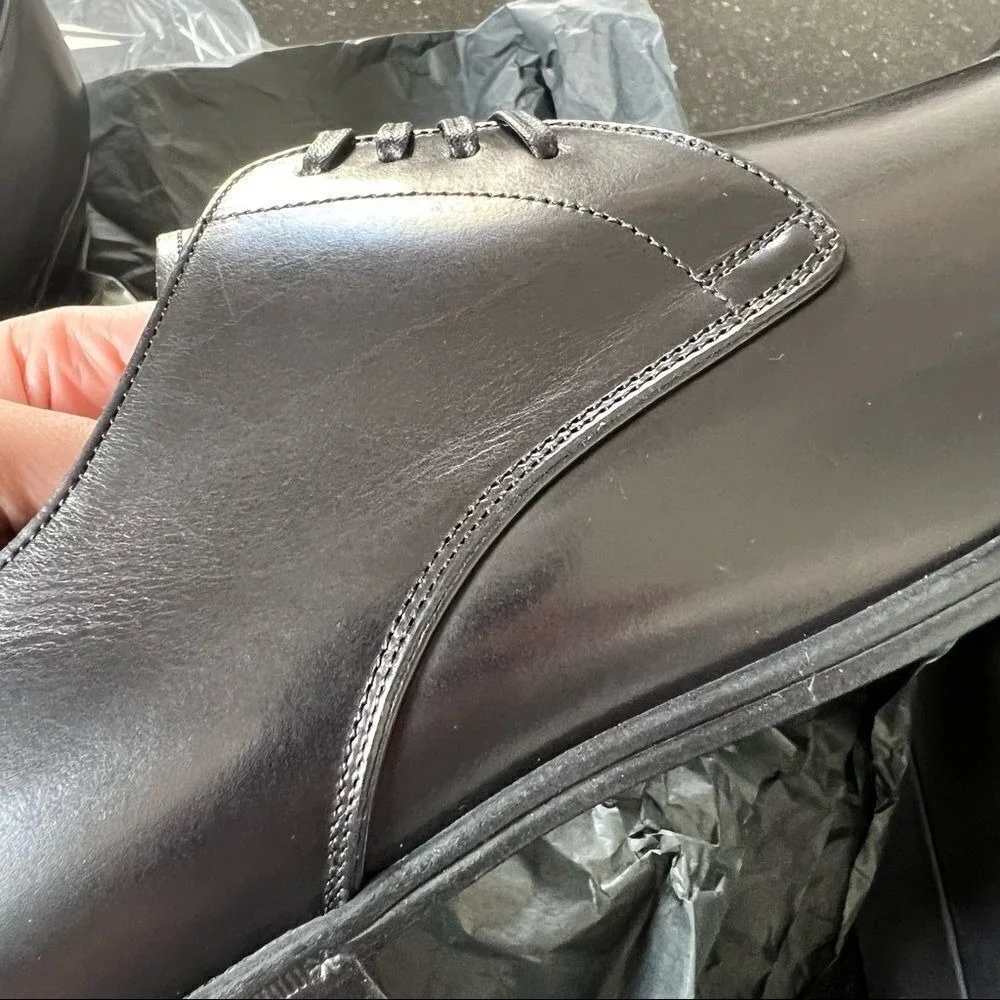 New Dolce & Gabbana Black‎ Leather Derby size 5 authentic Oxford